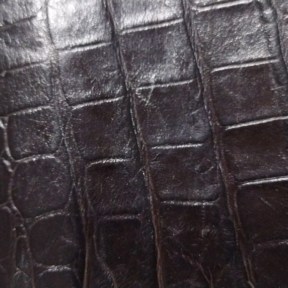 Brown Crocodile-Embossed Leather Long Wallet - Salvatore Ferragamo Womens Luxury - Picture 6 of 15